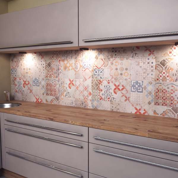 Spritzschutz Küche Patchwork Tiles